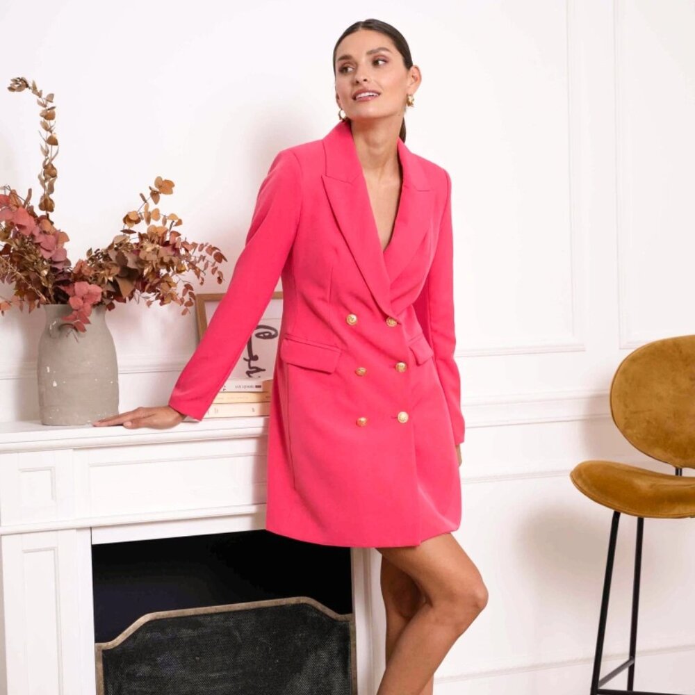 Attentif Paris Double Breasted Blazer Dress